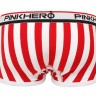 Мужские укороченные боксеры Pink Hero красные/белые вертикальные полоски PH1212-2