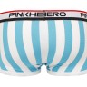 Мужские укороченные боксеры Pink Hero голубые/белые вертикальные полоски PH1212-3