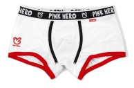 Мужские трусы Pink Hero белые с красной окантовкой PH1201-2
