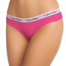 Женские стринги Calvin Klein темно-розовые с тонкой белой резинкой B67