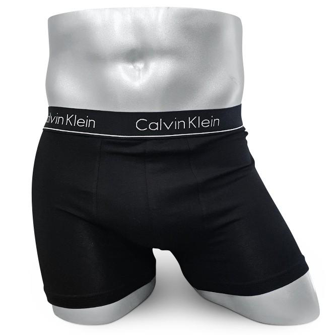 Мужские боксеры Calvin Klein черные с черной резинкой CK01