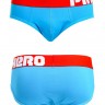 Мужские брифы Pink Hero голубые с красной резинкой PH1280-7