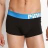 Мужские трусы Pink Hero черные с голубой резинкой PH1258-1