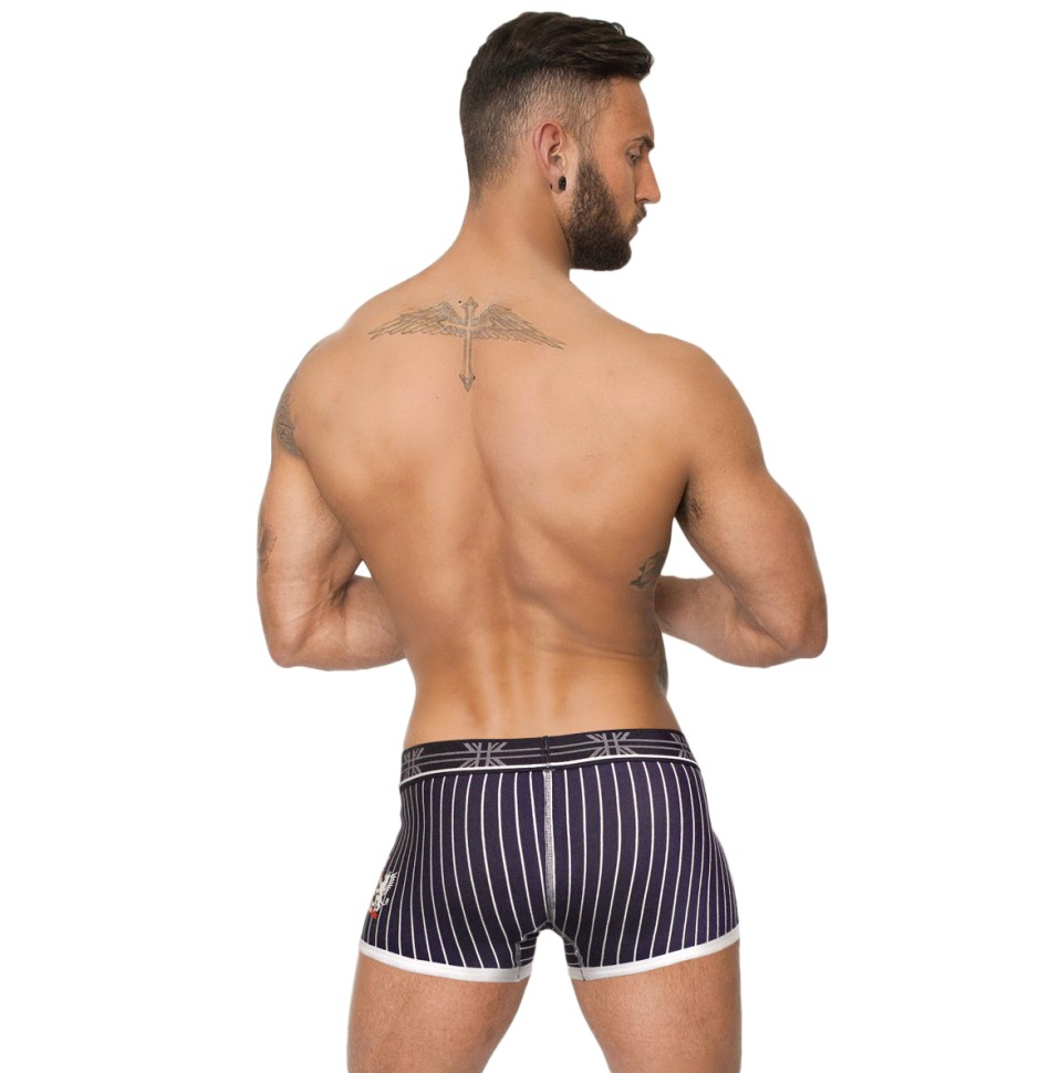 Мужские боксеры Pink Hero темно-синие в полоску PH1237-1