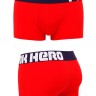 Мужские трусы Pink Hero красные с синей резинкой PH1258-2