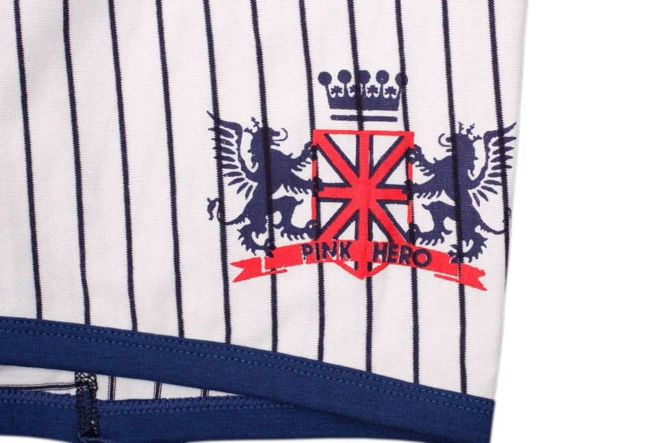 Мужские боксеры Pink Hero белые в полоску PH1237-2