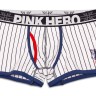 Мужские боксеры Pink Hero белые в полоску PH1237-2