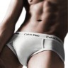 Брифы Calvin Klein 365 белые с белой резинкой A082