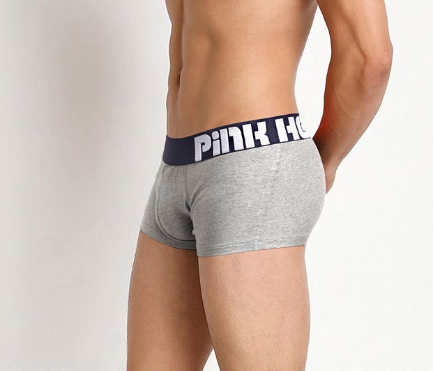 Мужские трусы Pink Hero серые с синей резинкой PH1258-3