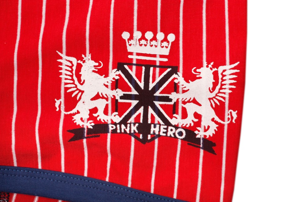 Мужские боксеры Pink Hero красные в полоску PH1237-3