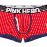 Мужские боксеры Pink Hero красные в полоску PH1237-3