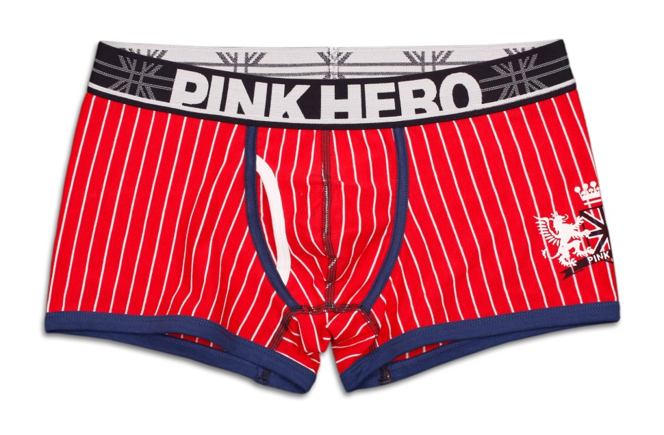 Мужские боксеры Pink Hero красные в полоску PH1237-3