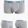 Мужские трусы Pink Hero серые в полоску PH1203-8