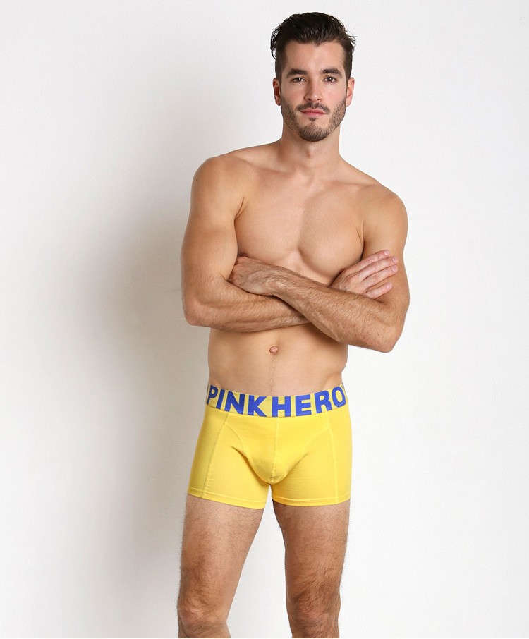Мужские трусы Pink Hero желтые удлиненные PH513-4