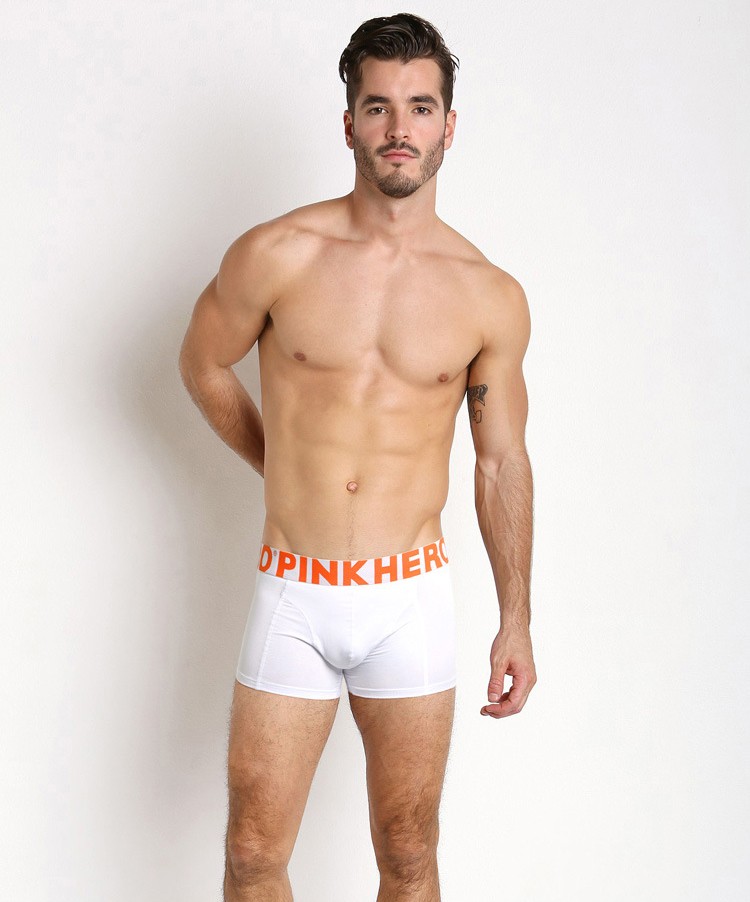 Мужские трусы Pink Hero белые удлиненные PH513-2