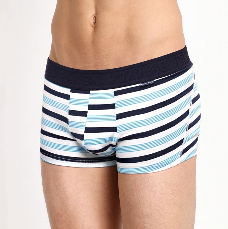 Мужские трусы Pink Hero черные/голубые/белые полосы PH1274-2