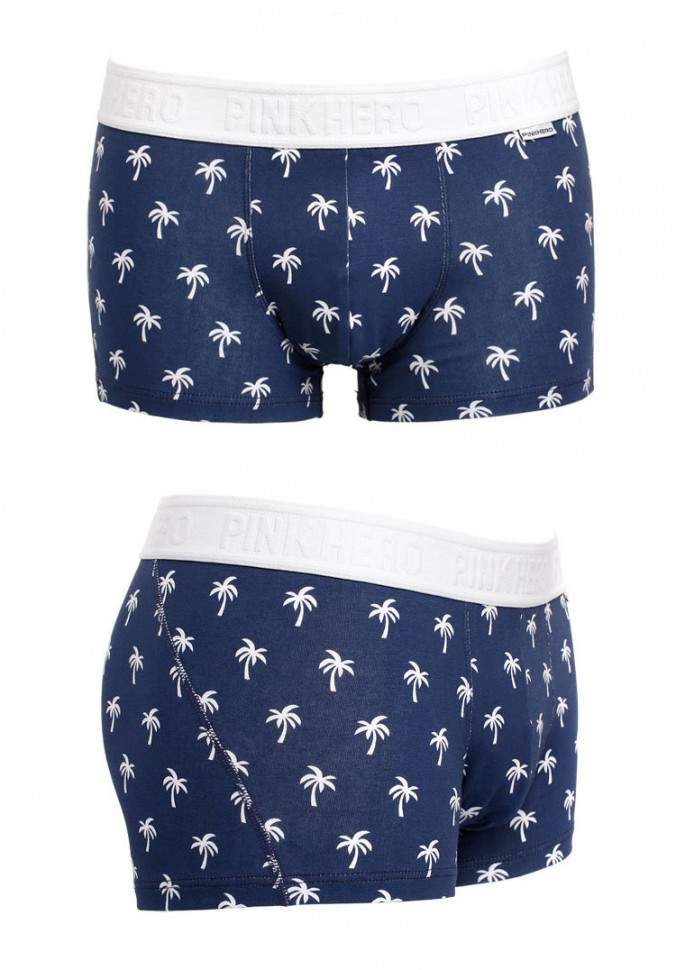 Мужские трусы Pink Hero синие пальмы PH1274-3