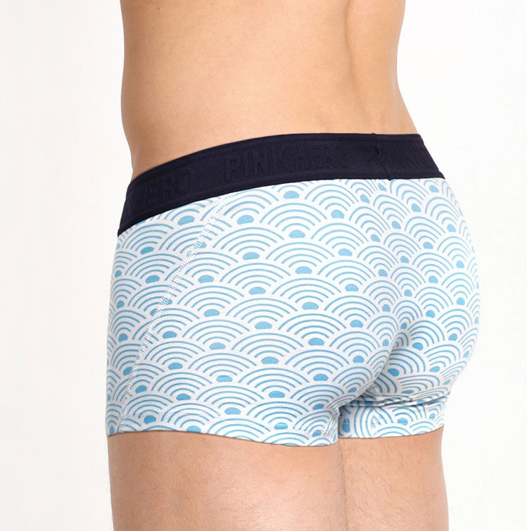 Мужские трусы Pink Hero белые волны PH1274-4