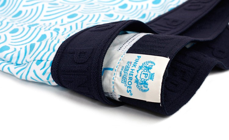 Мужские трусы Pink Hero белые волны PH1274-4