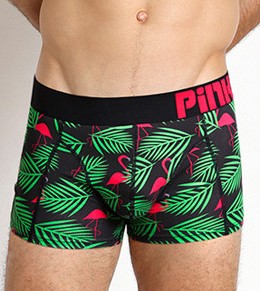 Мужские трусы Pink Hero черные с фламинго PH512-1