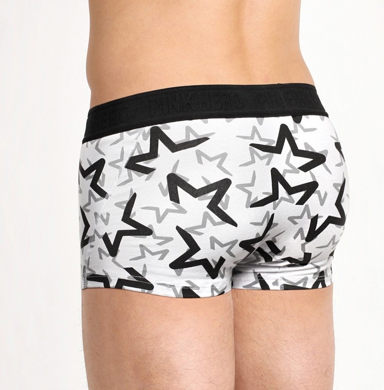 Мужские трусы Pink Hero белые звезды PH1273-1