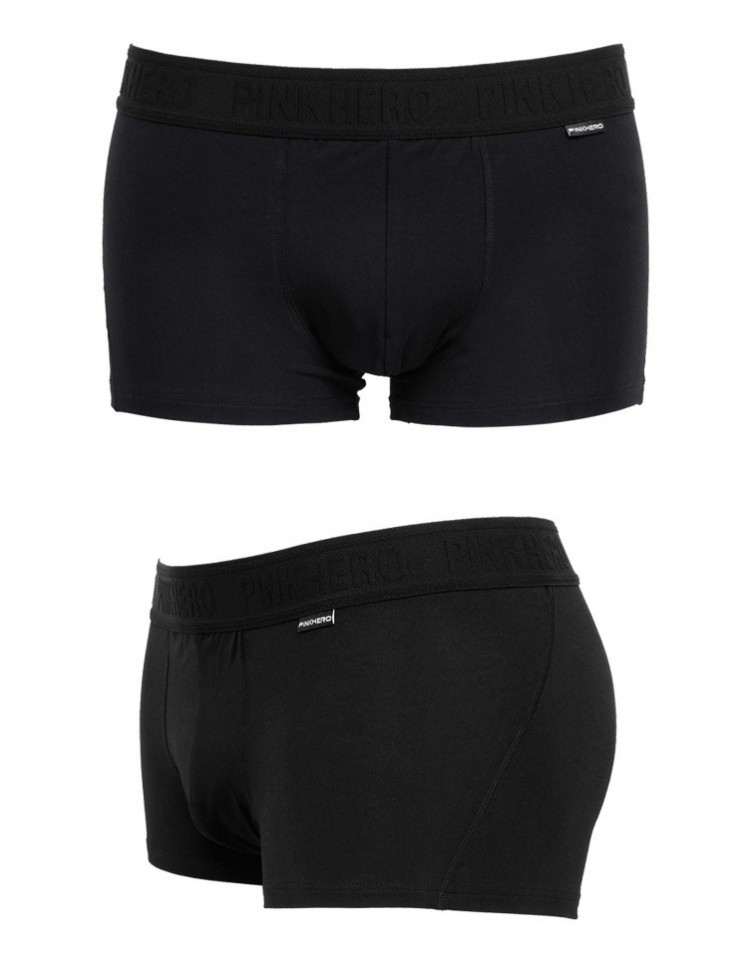Мужские трусы Pink Hero черные с черной резинкой PH1273-3