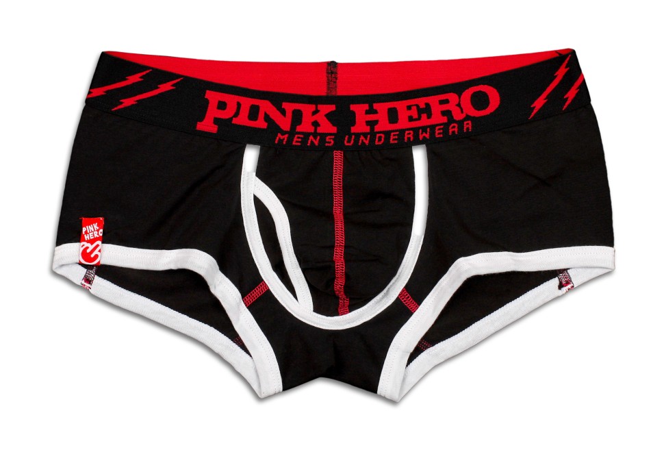 Мужские укороченные боксеры Pink Hero черные Devil PH1226-1