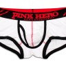 Мужские укороченные боксеры Pink Hero белые Devil PH1226-2