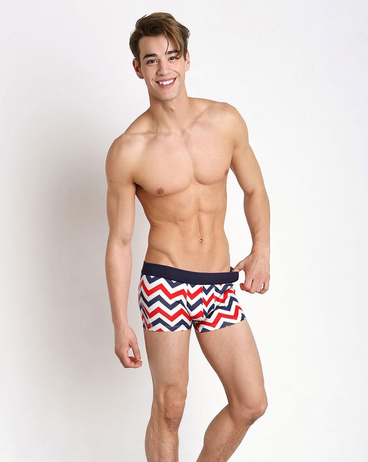 Мужские трусы Pink Hero белый/синий/красный узор PH1272-4