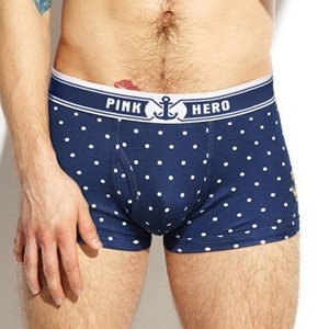 Мужские трусы Pink Hero синие в белый горошек PH1257-1