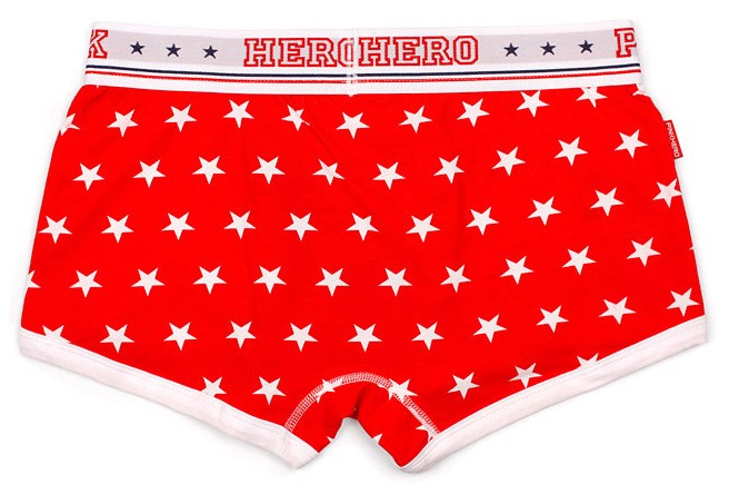 Мужские трусы Pink Hero красные / белые звезды PH1254-2