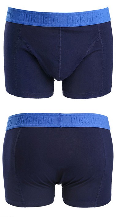 Мужские трусы Pink Hero синие с голубой резинкой PH511-5