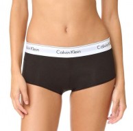 Женские шортики Calvin Klein черные с белой резинкой B050