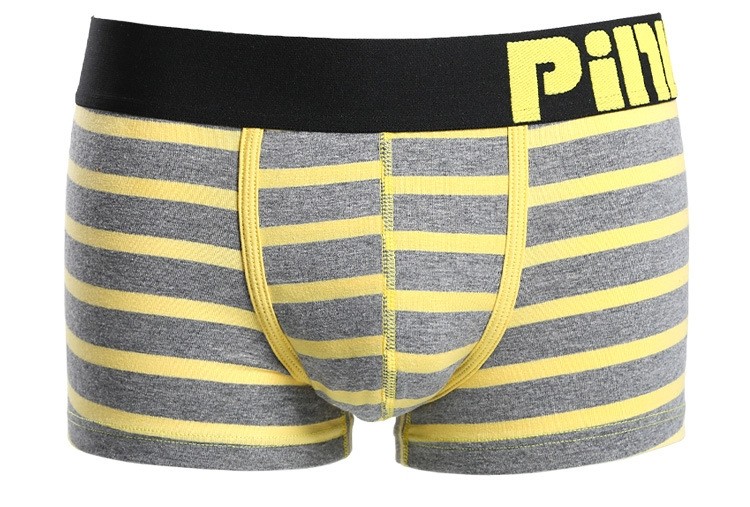 Мужские трусы Pink Hero серые в желтую полоску PH1281-5