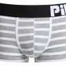 Мужские трусы Pink Hero серые в белую полоску PH1281-7