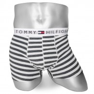Мужские боксеры Tommy Hilfiger белые в серую полоску T16