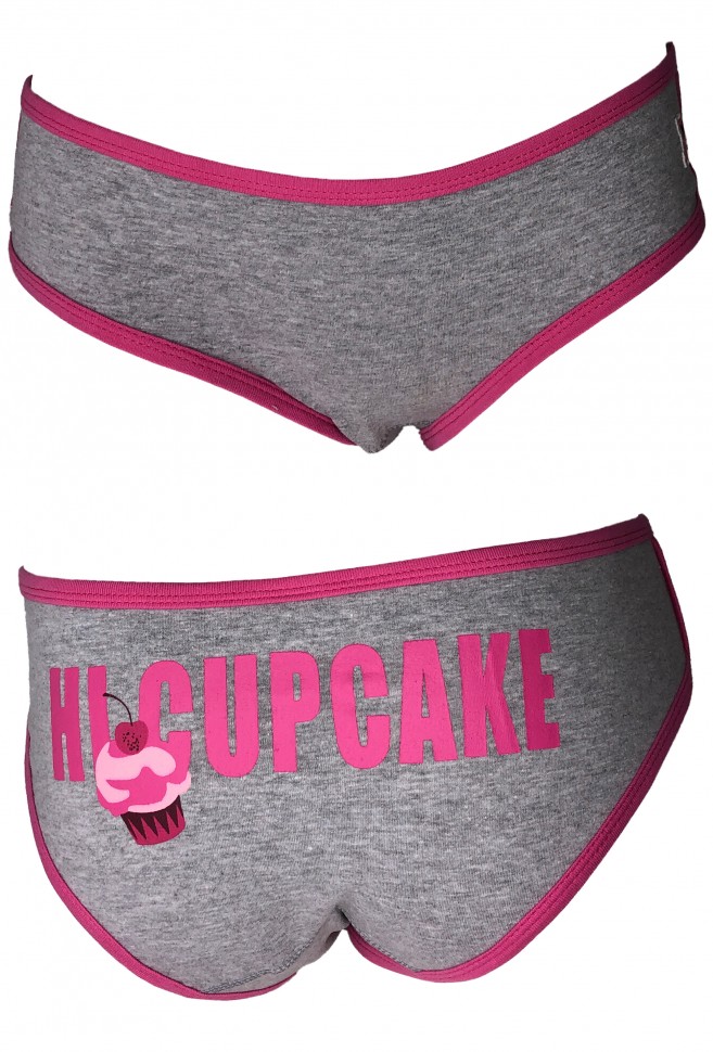 Женские трусы Victoria’s Secret серые cupcake 66046/56