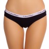Женские трусы плавки Calvin Klein черные с тонкой белой резинкой B55