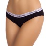 Женские трусы плавки Calvin Klein черные с тонкой белой резинкой B55