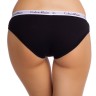Женские трусы плавки Calvin Klein черные с тонкой белой резинкой B55