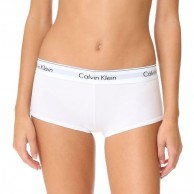 Женские шортики Calvin Klein белые с белой резинкой B051