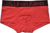 Трусы Calvin Klein красные с черной резинкой Steel A018