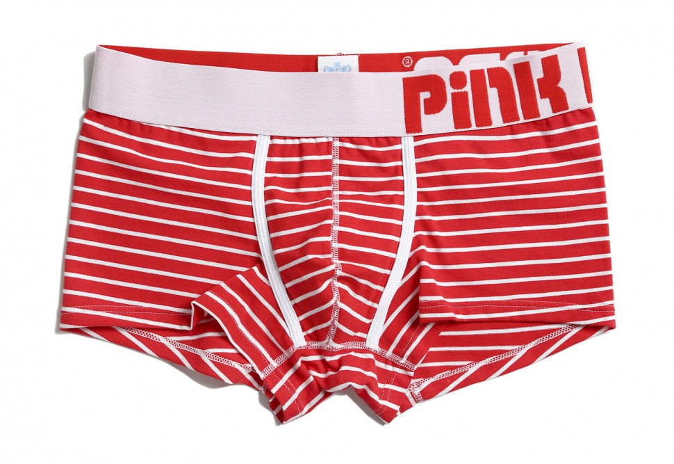 Мужские трусы Pink Hero красные в белую полоску PH1281-12