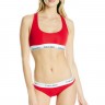 Женский комплект Calvin Klein с чашечками красный: топ и стринги C10