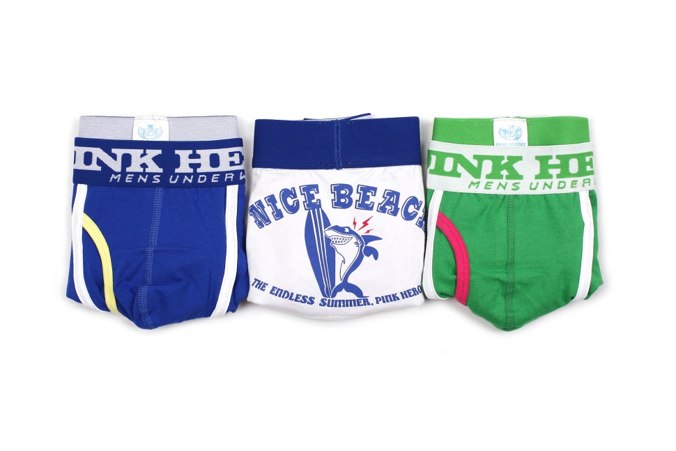 Мужские укороченные боксеры Pink Hero синие Nice Beach PH1252-1