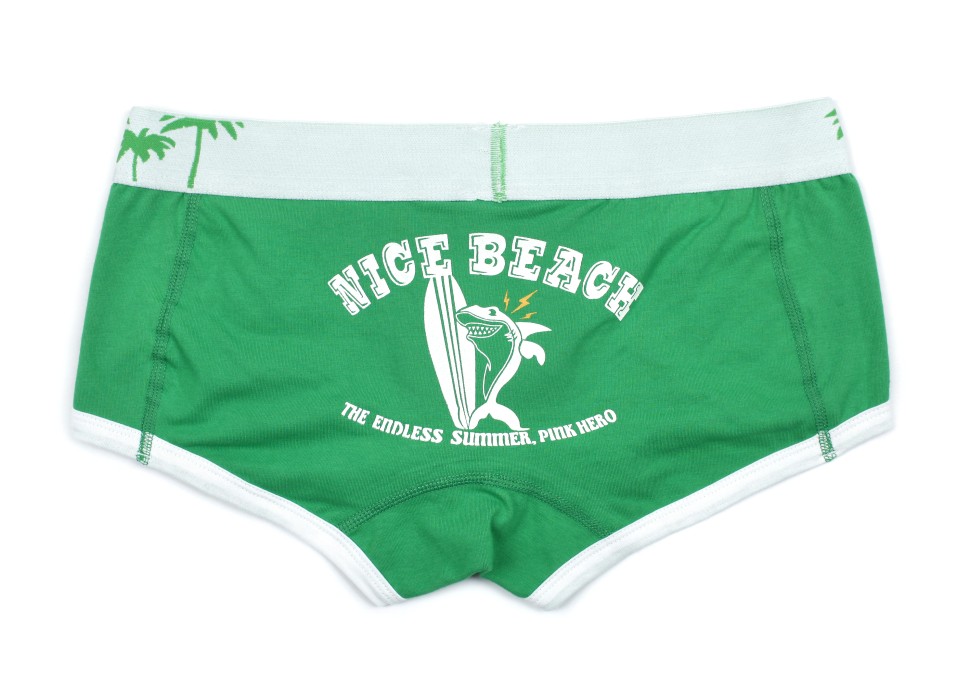 Мужские укороченные боксеры Pink Hero зеленые Nice Beach PH1252-3