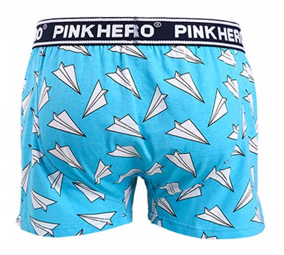 Мужские трусы Pink Hero голубые с самолетиками удлиненные PH1279-7