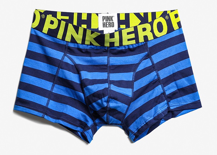 Мужские трусы Pink Hero синие/темно-синие полоски удлиненные PH514-5