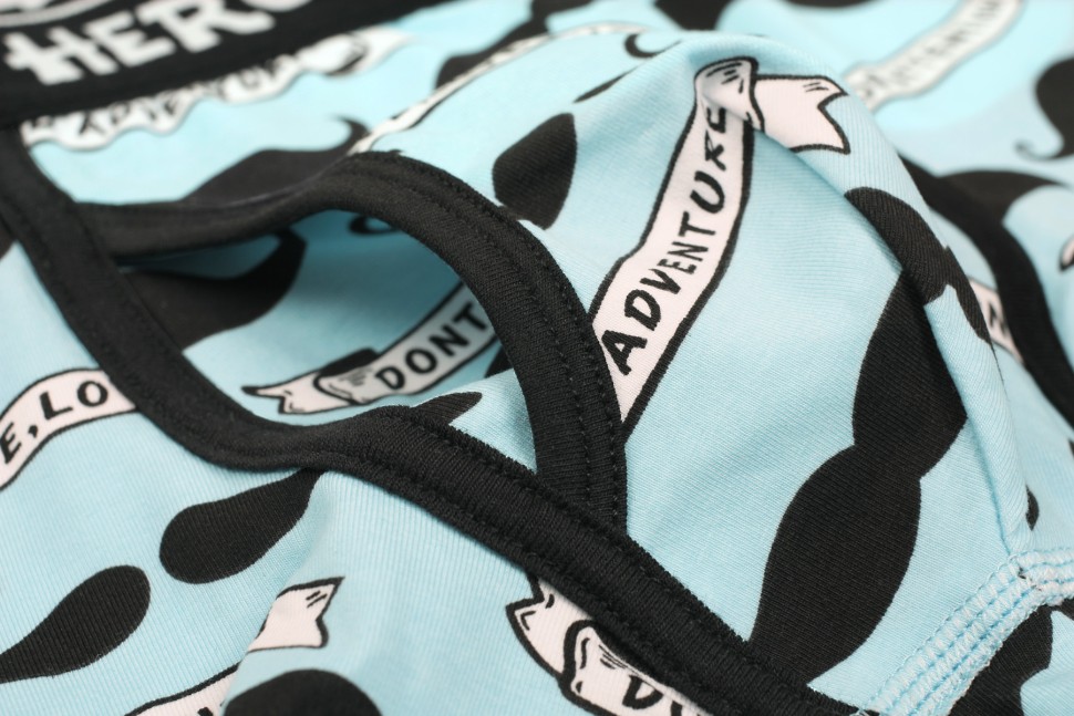 Мужские боксеры Pink Hero голубые с усами PH1264-1