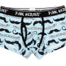 Мужские боксеры Pink Hero голубые с усами PH1264-1